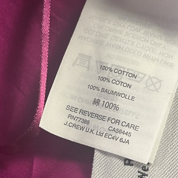 J. CREW Blouse Womens Large Ruffle Square Neck Penny Fuscia Peasant Cottage - Picture 5 of 10